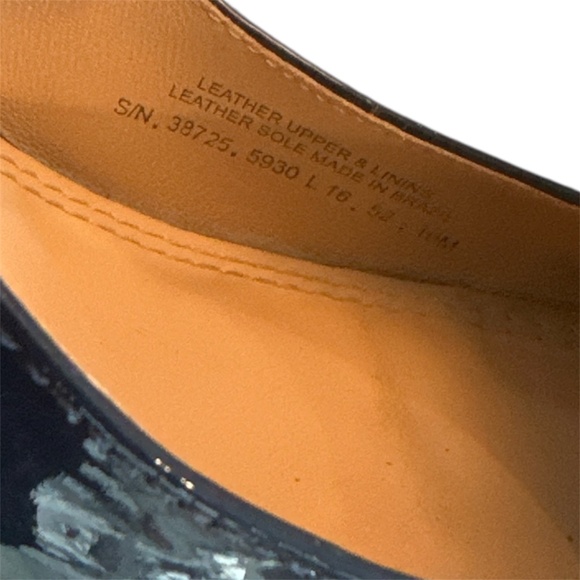 Tory Burch Blue Bow Maritime Patent Leather Pump Heels 10M - Picture 11 of 11